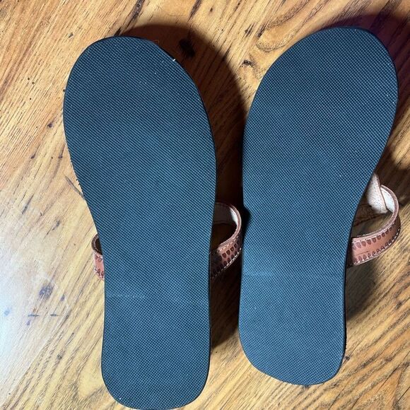 Handmade Man’s African Genuine LeatherFlip Flop Slippers Sz 11 New - Picture 5 of 6